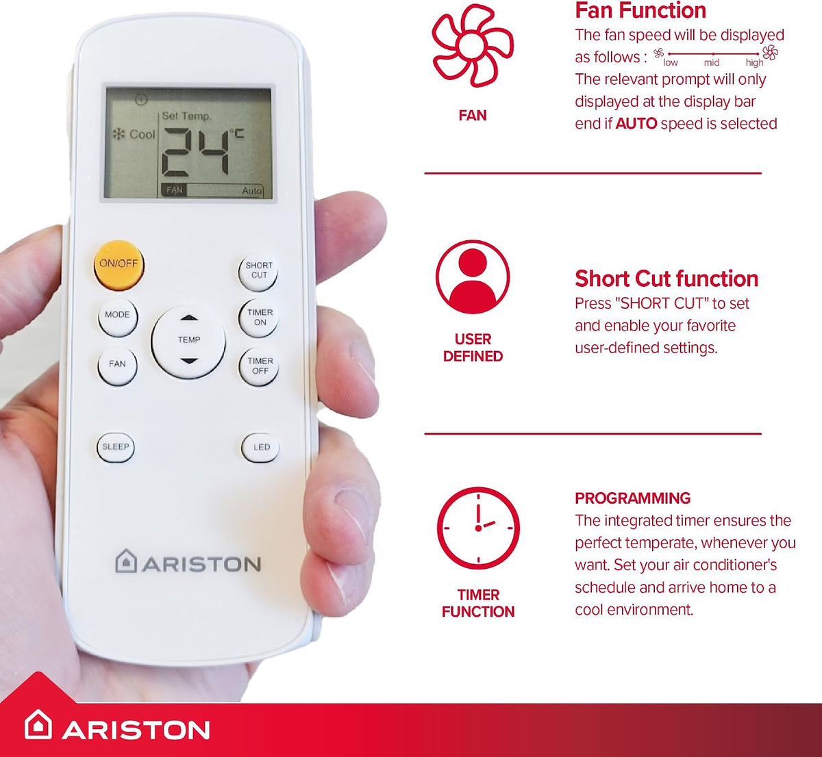 10000 BTU Portable Air Conditioner with Remote Control & A+ Energy Rating