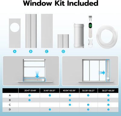 ZAFRO 12,000 BTU (8,000 BTU SACC) Smart Portable Air Conditioner Cools Up To 400 sq. ft.