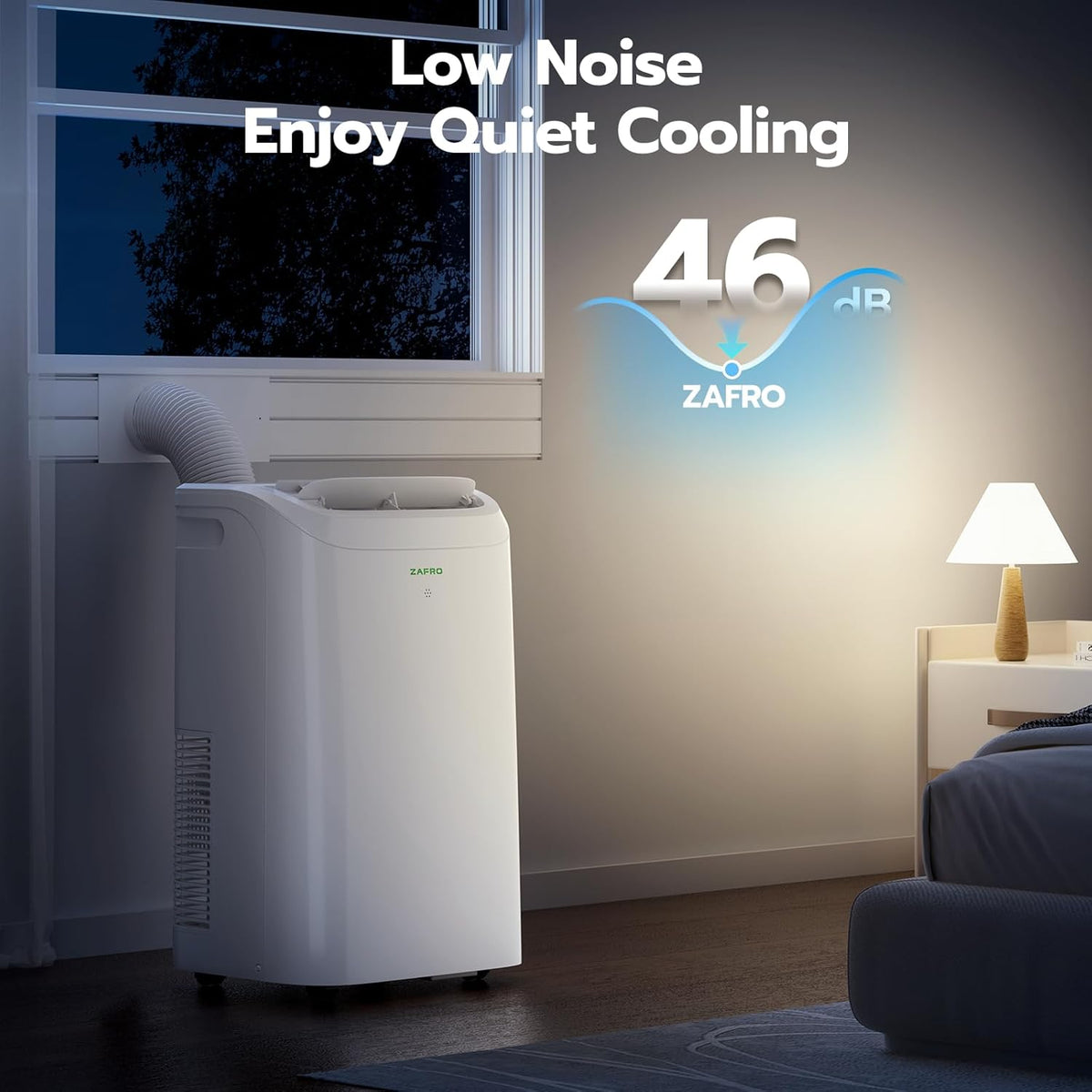 ZAFRO 12,000 BTU (8,000 BTU SACC) Smart Portable Air Conditioner Cools Up To 400 sq. ft.